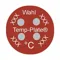 Non-Reversible Temp Indicator, Round Dot, 4 Points, 10 Pack