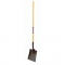 Square Point Shovel, Steel, Yellow