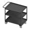 Utility Cart With Lipped And Single-Side Flush Metal Shelves, 1200 Lb Load Capacity