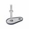 Leveling Foot Teardrop Shape, 1/2 Inch-13, 5.91 Inch Size Bolt Length, Stainless Steel