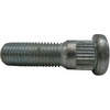 Wheel Bolt, M12x1.25 Thread Size, Alloy Steel, 46 mm Lg., Serrated Shoulder, 25 Pk