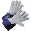 Leather Palm Gloves Cowhide Blue/gray M Pk12