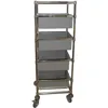 Mobile Bin Cart 48 x 24 With 4 Gray Bins