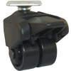 Dual Wheel Rigid Caster 150 Lb 1-1/2 Inch Diameter Pp