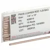 Brazing Alloy, Phos Copper, 0% Silver, 1/8 x 18 Inch Size, Bare, 15 Pack