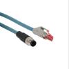Datalogic-Kabel, Ethernet, 4-poliger D-kodierter M12 auf RJ45, PVC, 9.8 Fuß Kabellänge