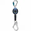 Self-Retracting Lifeline, 2 1/2 Inch Aluminum Rebar Hook Anchor, Harness Steel Carabiner