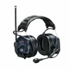 Communication Headset, Behind-the-Neck Earmuff, 28 dB NRR, Listen/Talk, Blue, Foam/PVC