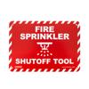 Schild, für Feuersprinkler-Werkzeug, 7 x 10 Zoll, HDPE