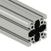 Standard T-Slotted Rail, Silver, 6063-T6 Anodized Aluminum Alloy, Cut To Length