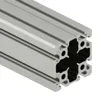 Standard T-Slotted Rail, Silver, 6063-T6 Anodized Aluminum Alloy, Cut To Length