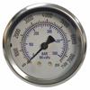 Panel-Mount Pressure Gauge, Breathing Air Compressor, U-Clamp, 0 To 600 Psi, 63 mm Dial
