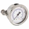 Panel-Mount Pressure Gauge, Breathing Air Compressor, U-Clamp, 0 To 200 Psi, 63 mm Dial