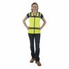 Ladies Class 2 Polyester Vest, Hi Vis, S, Ansi Class 2, S, Lime, Solid Nylon, Zipper