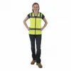 Ladies Class 2 Polyester Vest, Hi Vis, S, Ansi Class 2, S, Lime, Solid Nylon, Zipper