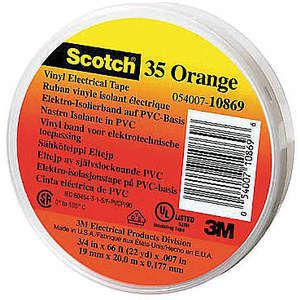 3M Scotch 35 Electrical Tape 1/2 x 20 feet 7 mil Orange, 100 Pk | AB9XDJ 2FZC7