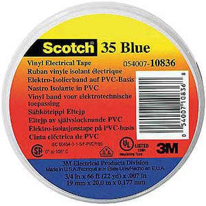 3M Scotch 35 Electrical Tape 1/2 x 20ft 7mil Blue, 100 Pk | AC2FFJ 2JKV2