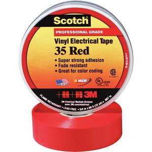 3M Scotch 35 Electrical Tape 1/2 x 20ft 7 mil Red, 100 Pk | AC2FFN 2JKW5