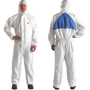 3M 4540+BLK-3XL Hooded Coverall White/blue 3xl, 25 Pk | AC4WRN 30Z014