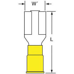 3M MVU10-375DFK Buchsentrennschalter, gelb, 12 bis 10 AWG, 500 Stück | AC2FLH 2JLV6