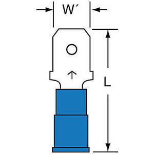 3M MVU14-250DMK Stecker-Trennstecker, blau, 16 bis 14 Awg, 1000 Stück | AB9KWE 2DRK7