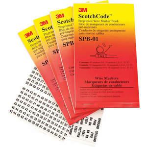 3M SPB-12 Pre-printed Wire Marker Book, 5 Pk | AB9LEW 2DUJ1