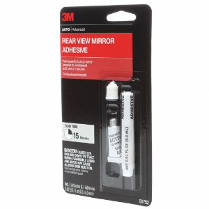 3M 08752 Clear Rearview Mirror Adhesive, 0.02 Oz, Tube, Fleet and Vehicle | CF2MTD 2CTF2
