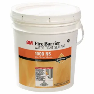 3M 1000-N/S-4.5GAL Firestop Sealant, 4.5 gal Pail, Up to 3 Hr Fire Rating, Gray | CF2DXG 2JDF3