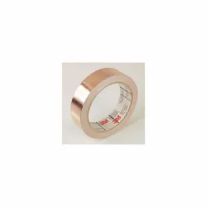 3M 1181 Copper Shielding Foil Tape, Acrylic, 2.6 mil Thick, 1/2 Inch X 18 Yard, Copper, 18 Pk | CF2LUC 2JPR6