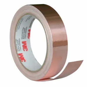 3M 1181-3/8X18YD Copper Shielding Foil Tape, Acrylic, 2.6 mil Thick, 3/8 Inch X 18 Yard, Copper, 24 Pk | CF2LTX 2JMP9