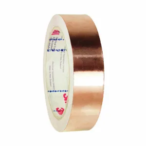 3M 1182 1 in x 18 yd Copper Shielding Foil Tape, Acrylic, 3.5 mil Thick, 1 Inch X 18 Yard, Copper, 9 Pk | CF2LTW 2GDV8