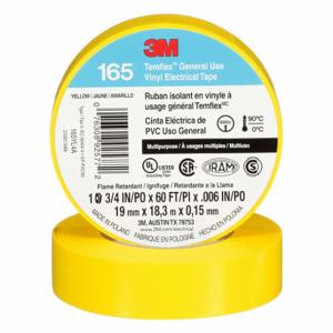3M 165YL4A Insulating Electrical Tape, 165, Vinyl, 3/4 Inch x 60 ft | CN7WJC 61CF56