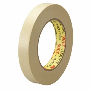 3M 2308 Paper Masking Tape, Rubber Tape Adhesive, 4.9 mil Thick, 48 mm X 55 m, Tan, 24 Pk | CE9UBN 53VU64