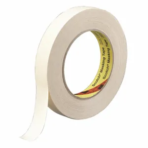 3M 232 Crepe Paper Masking Tape, Rubber Tape Adhesive, 6.3 mil Thick, 18 mm X 55 m, Tan, 48 Pk | CF2KEV 54UC29