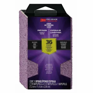 3M 24303TRI-XC-DA Sanding Sponge, 4 1/2 Inch X 2 7/8 X 1 Inch Size, Aluminum Oxide, Extra Coarse, 36 Grit | CN7WCJ 804CP1