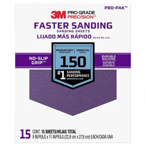 3M 27150PGP-15 Sandpaper Sheet, 9 Inch Width X 11 Inch Length, Ceramic, 150 Grit | CN7WEC 804CV1
