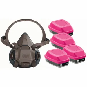 3M 29WT65-4JG10 Half Mask Respirator Kit, 4 Cartridges Included, Organic Vapor, P100 Combo Cartidge | CN7UNZ 277MG3