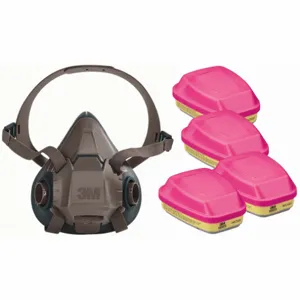 3M 29WT65-4JG12 Half Mask Respirator Kit, 4 Cartridges Included, Silicone, S Mask Size | CN7UQJ 277MG6