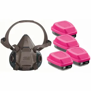 3M 29WT66-4JG10 Half Mask Respirator Kit, 4 Cartridges Included, Organic Vapor, P100 Combo Cartidge | CN7UPA 277MK1