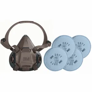 3M 29WT66-4MH55 Half Mask Respirator Kit, 4 Cartridges Included, P95 Filter, Silicone, M Mask Size | CN7UQU 277MH4