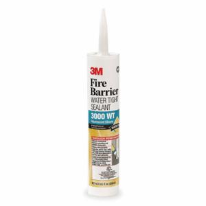 3M 3000WT-10.1OZ Firestop Sealant, 10 Oz Cartridge, Up to 4 Hr Fire Rating, Gray | CF2DXV 5PB37