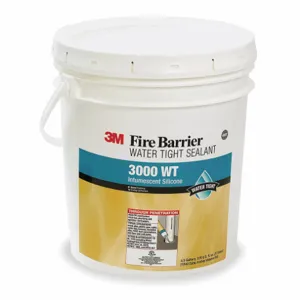 3M 3000WT-4.5GAL Firestop Sealant, 4.5 gal Pail, Up to 4 Hr Fire Rating, Gray | CF2DXD 5PB38