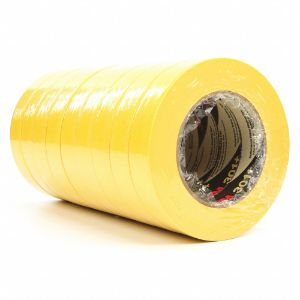 3M 301+ Paper Masking Tape, Rubber Tape Adhesive, 6.3 mil Thick, 24 mm X 55 m, Yellow, 36 Pk | CE9UBE 29WT55
