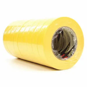 3M 301+ Paper Masking Tape, Rubber Tape Adhesive, 6.3 mil Thick, 24 mm X 55 m, Yellow, 36 Pk | CE9UBE 29WT55