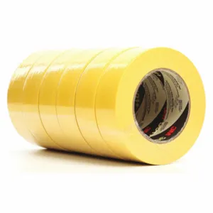 3M 301+ Paper Masking Tape, Rubber Tape Adhesive, 6.7 mil Thick, 36 mm X 55 m, Yellow, 24 Pk | CE9UAQ 29WT56