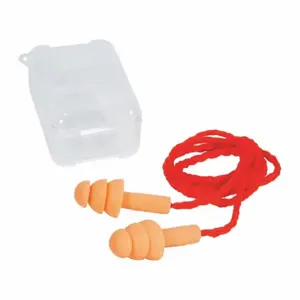 3M 340-3002 Ear Plugs, Flanged, 24 Db Nrr, Gen Purpose, Corded, Reusable, 80 PK | CN7UCZ 48TJ57