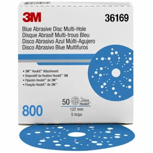 3M 36169 Hook-and-Loop Sanding Disc, 5 Inch Dia, Multi-Hole, Ceramic, 800 Grit, C Wt Paper, 321U | CN7VHC 260H67