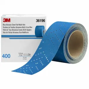 3M 36196 Sandpaper Roll, 2 3/4 Inch Width X 39 ft Length, Ceramic, 400 Grit, Hook-And-Loop, 321U | CN7WET 259Y93