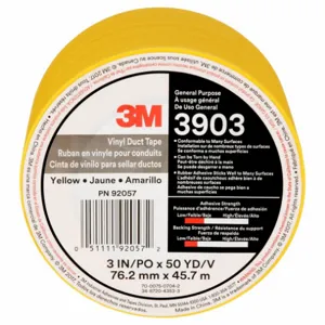 3M 3903 Duct Tape Black 50 Yard Length x 3 Inch Width | AH4GQK 34KU10