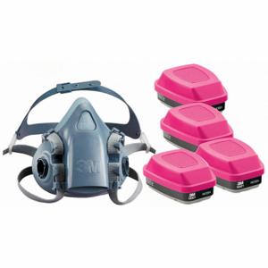 3M 3PB39-4JG10 Half Mask Respirator Kit, 4 Cartridges Included, Silicone, S Mask Size | CN7UQE 277NC1